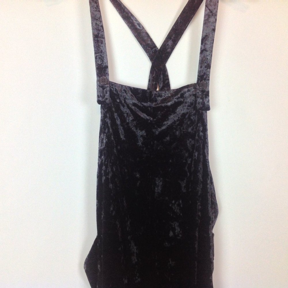 New Hem & Thread Stretch Velvet Velour Romper L - Picture 2 of 6